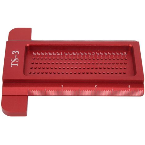 Règle de précision pour traçage sur bois, outil de menuisier avec pointe métallique, modèle TS3 0.3 pouce (1/5)