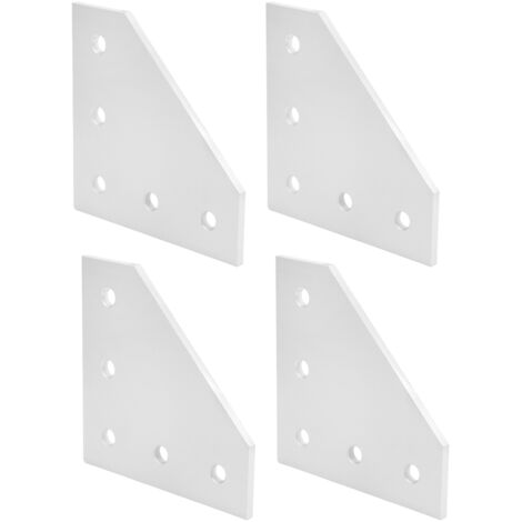 4 Pièces Plaque de Jonction Extérieure 5 Trous Aluminium Renfort Connexion Angle Droit Profilé 3030L (1/5)