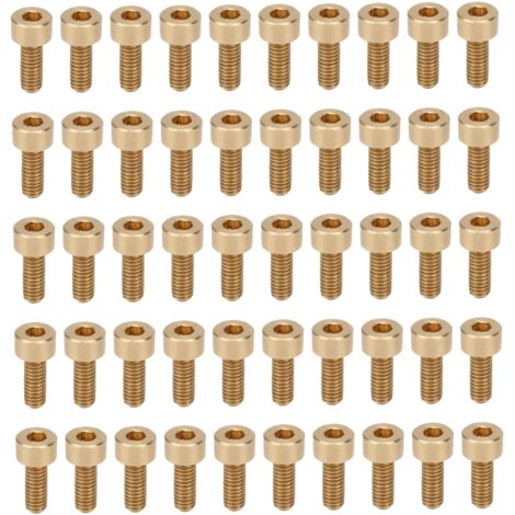 50 pièces vis à six pans creux en cuivre M4 x 10mm, fournitures industrielles et outils de fixation (1/5)