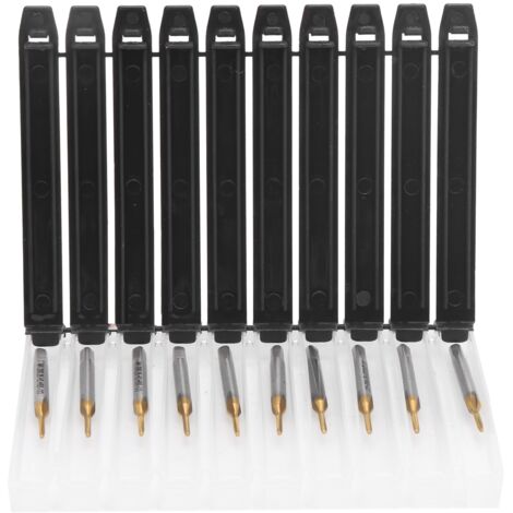 Kit de 10 tarauds M1.2 x 0.25 en acier rapide, revêtement Ti, filetage métrique gros, norme japonaise (1/5)