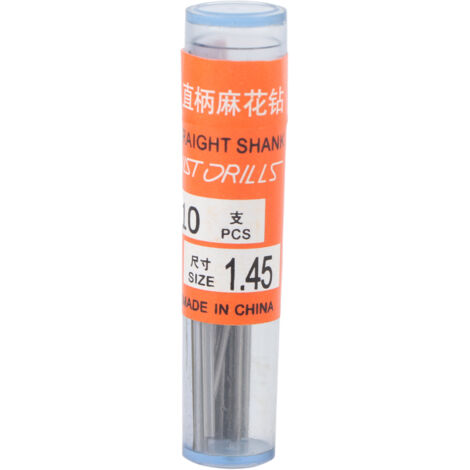 10 pièces mèches à métaux droite tige lisse outils bricolage fournitures industrielles 1.45mm (1/5)