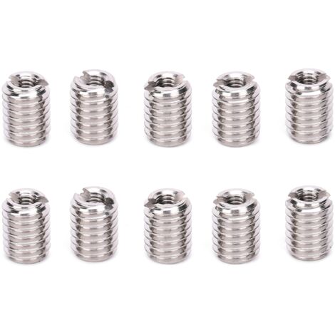 10 Pièces Filetage Inserts Outil de Réparation Écrou Réducteur Mâle Femelle Acier Inoxydable Quincaillerie (1/5)