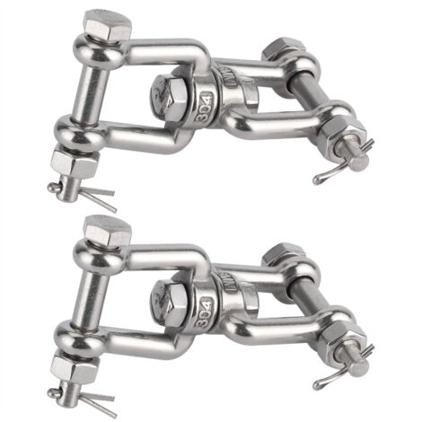 2 Mousquetons Pivotants 316 INOX 52mm – Pour Kayak, Bateau, Remorque, Solide Et Anti-corrosion
