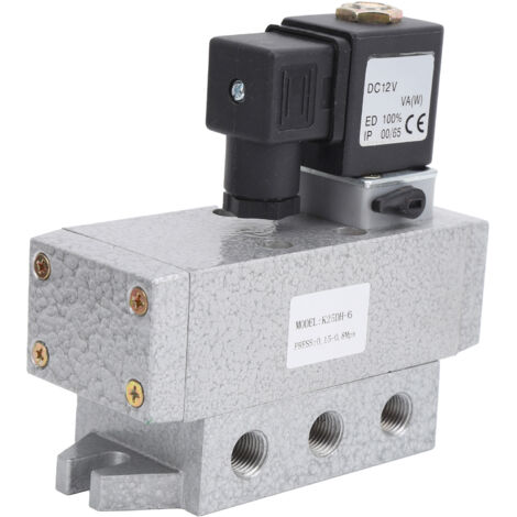 Vanne Solénoïde 5/2, Commande Électrique 12V, Équipement Pneumatique G1/8" K25DH‑6DC (1/5)
