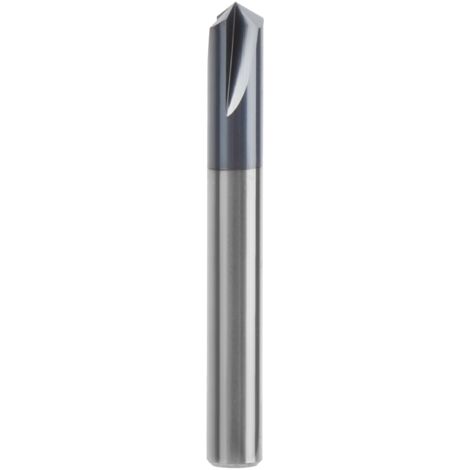 Fraise à chanfreiner 3 dents en acier tungstène 120°, pour CNC, D6 x 50L - Outil de chanfreinage (1/5)