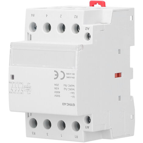 Contacteur modulaire portable durable 4P 230V 50Hz 2NO+2NC GYHC-63 pour installations électriques (1/5)