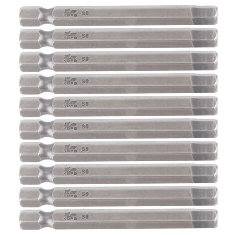 10 Pièces Embouts de Tournevis Électrique Hex 6mm Magnétique Durci Outil à Main S1/4 65mm (1/5)