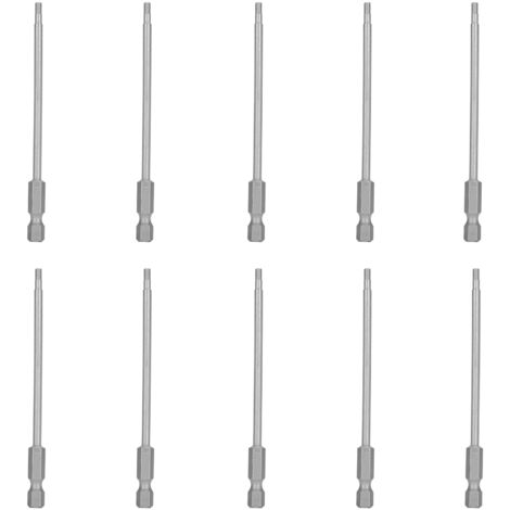 10 Pièces Embouts de Tournevis Magnétiques 2.5mm Acier Allié Tige Hexagonale 1/4 Accessoire (1/5)