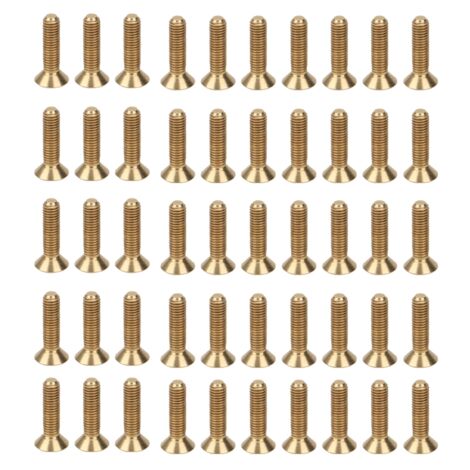 50 vis à tête fraisée M3 en cuivre pur, tête hexagonale plate, pour outils industriels (M3 x 12)