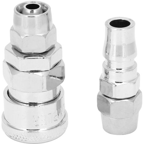 2 Pièces Raccord Rapide Acier Allié Auto-bloquant pour Tuyau Pneumatique 30SP+30PP (1/5)