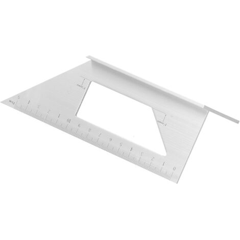 Équerre de mesure d'angle 3D 45°/90° pour menuiserie, outil de précision en argent (1/5)