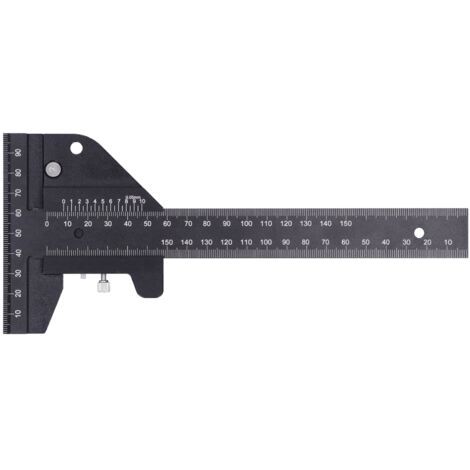 Règle de précision en alliage d'aluminium pour menuiserie, 0-150mm, graduation 0.05mm (1/5)