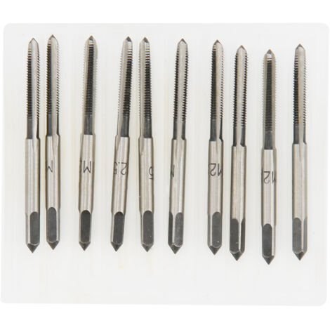 10 Pièces Tarauds Coniques Métriques M2.5 en Acier Carbone pour Usinage Métal (1/5)