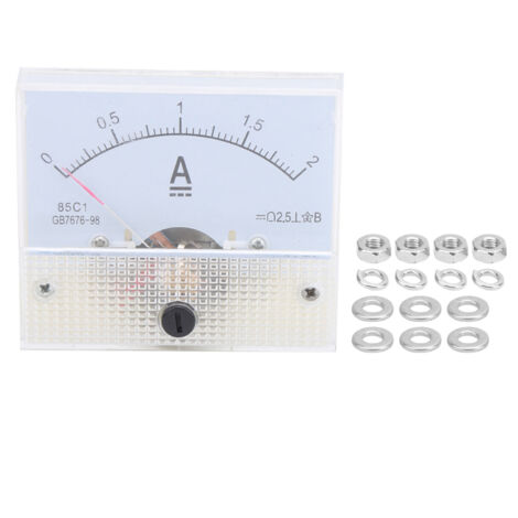 Ampèremètre DC à aiguille 85C1 0-2A, mesure de courant pour tableau électrique (1/5)