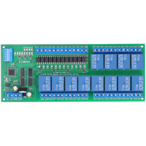 Module Relais RS485 Isolé 12 Entrées 12 Sorties, Protocole RTU, Composants PLC DIN35, N4D8C12 12V (1/5)