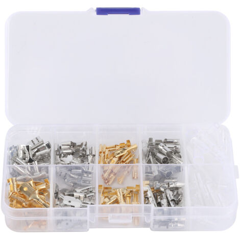 150 Pièces Embouts de Câble Pressés à Froid 2.8/4.8/6.3/4mm avec Manchons Isolants Mâles et Femelles (1/5)