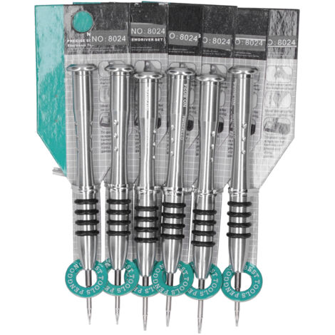 Jeu de 6 tournevis en acier chrome vanadium pour démontage et réparation, dureté HRC52‑54 (1/5)