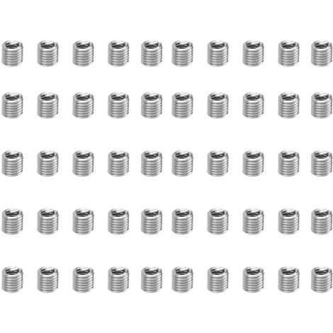 50 Pièces Filetage Métallique Insert Douille de Réparation pour Trou Vis US Unité 6‑322D (1/5)