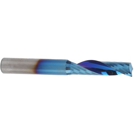 Fraise en spirale monobloc en acier tungstène bleui pour CNC 6x22x50 (1/5)