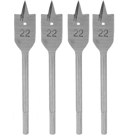 Jeu de 4 mèches plates en acier au carbone pour bois, outils de perçage 22mm pour menuiserie (1/5)