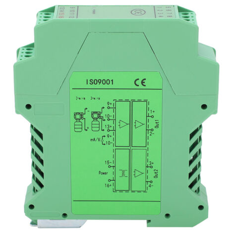 Transmetteur de Signal Isolé DC 1 Entrée 2 Sorties Courant Tension Conditionneur Montage Rail GLG (1/5)
