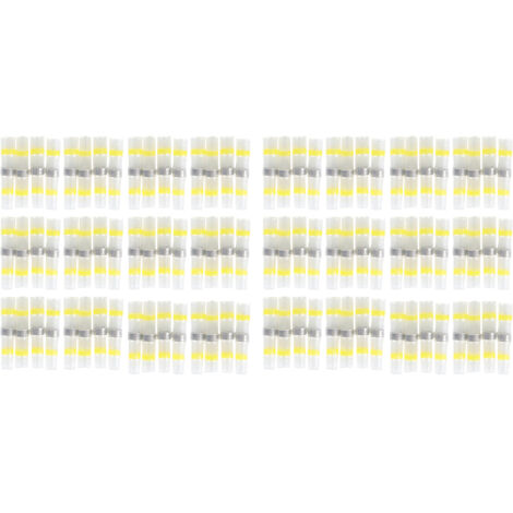 100 Pièces Raccords Étanches à Souder avec Manchons Thermorétractables pour Câbles Électriques (1/5)