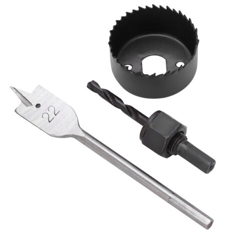 Kit d'installation de serrure 3 pièces en acier haute teneur en carbone, outil manuel HRC48‑50 avec mèche de 6mm (1/5)
