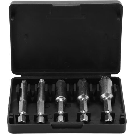 5 Pièces Extracteur de Vis en Acier Rapide, Embouts de Perçage pour Boulons Cassés et Endommagés (1/5)