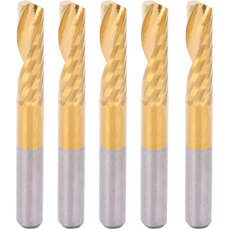 5PCS Fraises HSS Monobloc 1 Tranchant Revêtement Titane Métrique 6x22x50mm pour Métal (1/5)