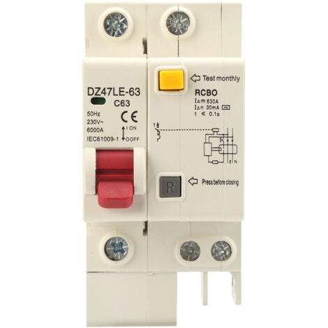 DZ47LE63 Disjoncteur Miniature 1P+N avec Protection Différentielle pour Usage Domestique (1/5)