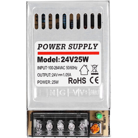 Alimentation à découpage 25W 24V 1.05A pour équipements de surveillance, petite taille