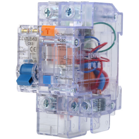 Disjoncteur différentiel 1P+N 63A DZ47LE63 transparent pour protection domestique (1/5)