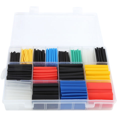 580 Pièces de Manchons Thermiques Multicolores pour Câbles, Rétractable Nylon avec Taux de Rétraction 2:1 (1/5)