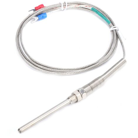Capteur de température thermocouple K-Type 5x70mm avec sonde inox et filetage M8