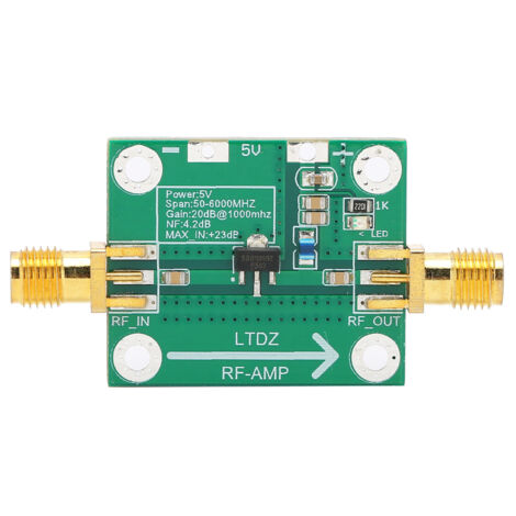 Module Amplificateur RF SBB5089 20dB Gain 50M-6000MHz, Carte Amplificateur Puissance RF Haute Fréquence (1/5)