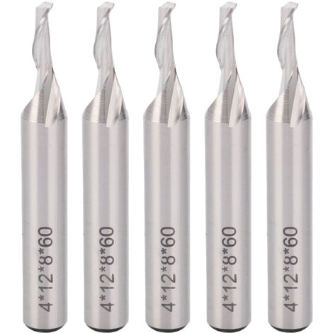 5 pièces Fraise 8mm Gravure Fraisage Acier Tungstène Outil CNC (1/5)