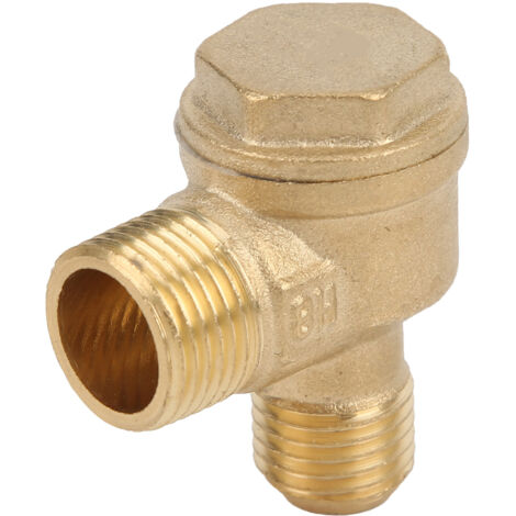 Clapet Anti-Retour Laiton 3/8" Mâle Double Sens pour Compresseur d'Air Sans Huile (1/5)