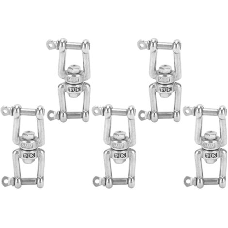 5 Pièces Hameçons Anti-Noeuds en Acier Inoxydable Rotatifs à Double Extrémité pour Accessoires de Gréement (1/5)
