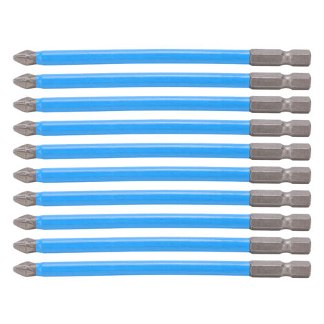 10 Pièces Embouts de Tournevis Cruciformes PH2 Magnétiques 125mm Anti-Dérapage (1/5)