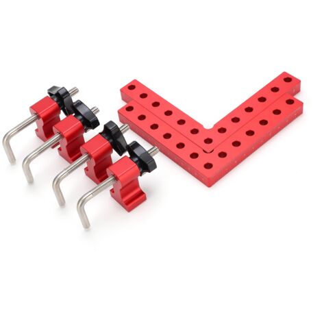 Kit de règle de positionnement carré en alliage d'aluminium, outil de mesure d'angle droit à 90°, serre-joint pour coins (1/5)