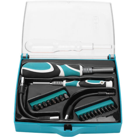 Kit de 22 pièces tournevis à douilles avec rallonge flexible et embouts en alliage chrome‑vanadium, outil multifonction (1/5)