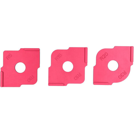 3Pcs Gabarit de Découpe à Rayon d'Angle pour Menuiserie, Outil de Positionnement Semi-Circulaire (1/5)