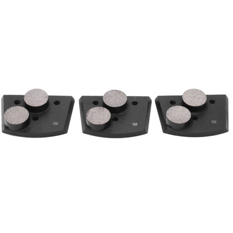 3 Pièces Pads de Meulage Diamant Noir Grain 16 2 Dents Cylindriques pour Béton Ponçage Polissage (1/5)