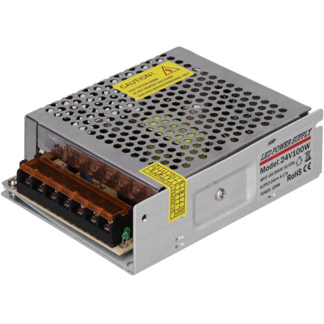 Alimentation à découpage régulée 220V vers 24V DC 100W pour LED et surveillance