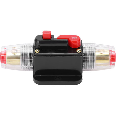 Disjoncteur à réarmement automatique 60A en cuivre rouge et phénolique pour système audio voiture (1/5)