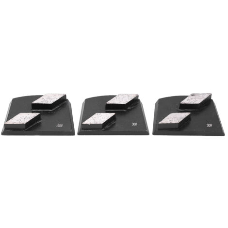 3 Pièces Pads de Meulage Diamant Trapèze Noir 30 2 Dents pour Béton Verre Ponçage Polissage (1/5)