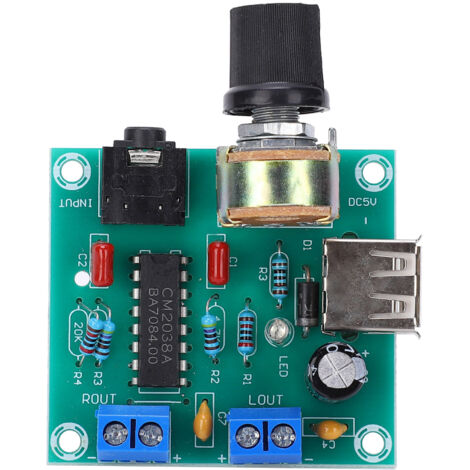 Carte Amplificateur Audio USB avec Protection Surchauffe, Module PM CM2038, Alimentation DC 2-6V (1/5)