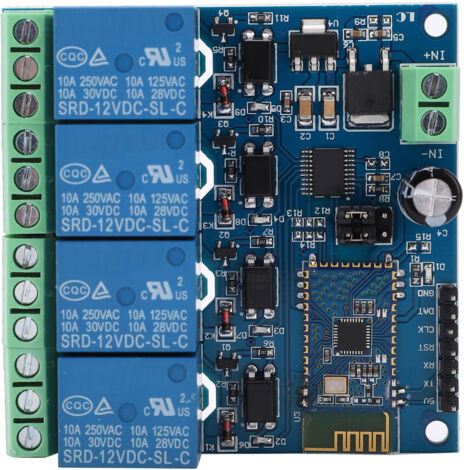 Module Bluetooth 4 Canaux 12V, Contrôle par App Téléphone Android, Relais Intelligent