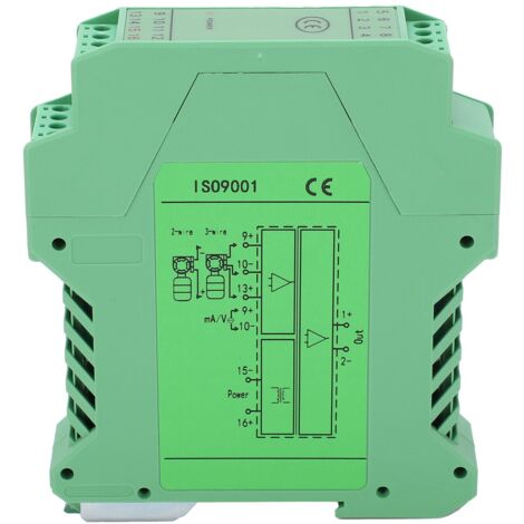 Isolateur de Signal DC Transmetteur Courant Tension Montage Rail DIN 1‑entrée 1‑sortie 0‑5V vers 0‑10V (1/5)