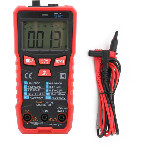 Multimètre Numérique Automatique TA801D - Appareil de Mesure Électrique Portable Intelligent (1/5)